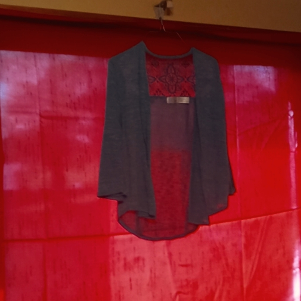 Blue Quarter Length Sleeve Jacket